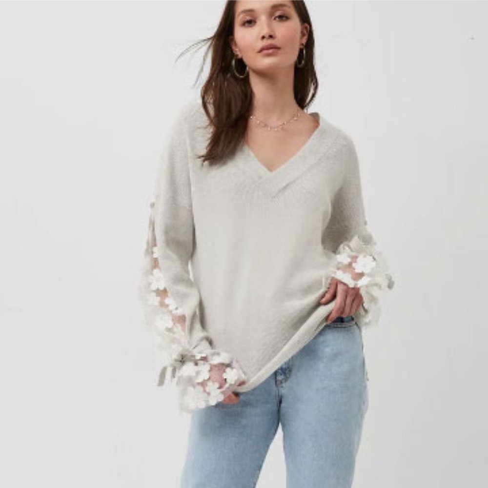 French Connection Caballo Lace Knit Sweater - Picture 2 of 7